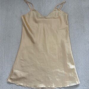 Yellow Satin Slip Dress